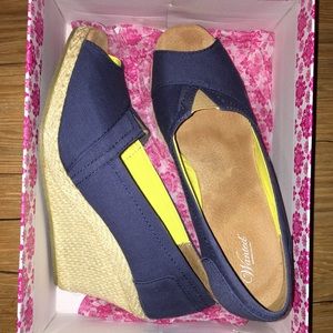 “WANTED” Navy Espadrilles